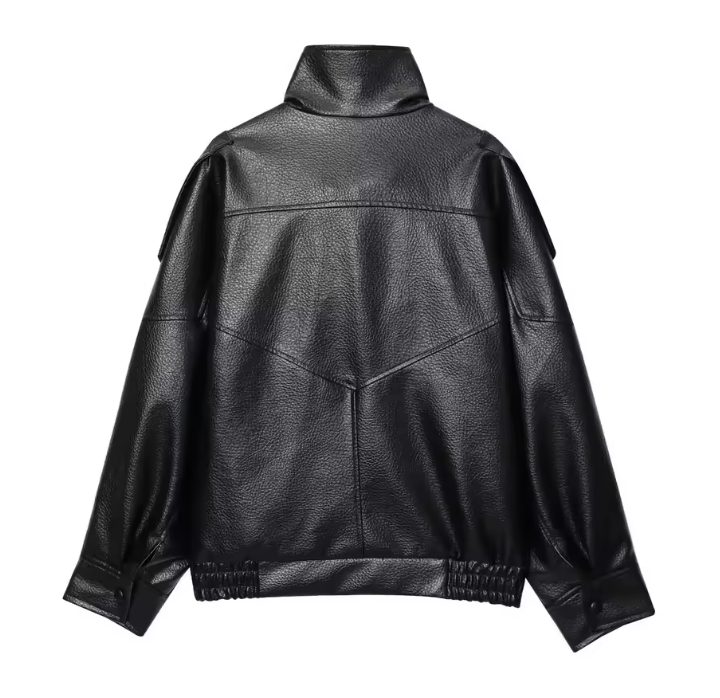 Cazadora Oversize de Piel LiaVoss