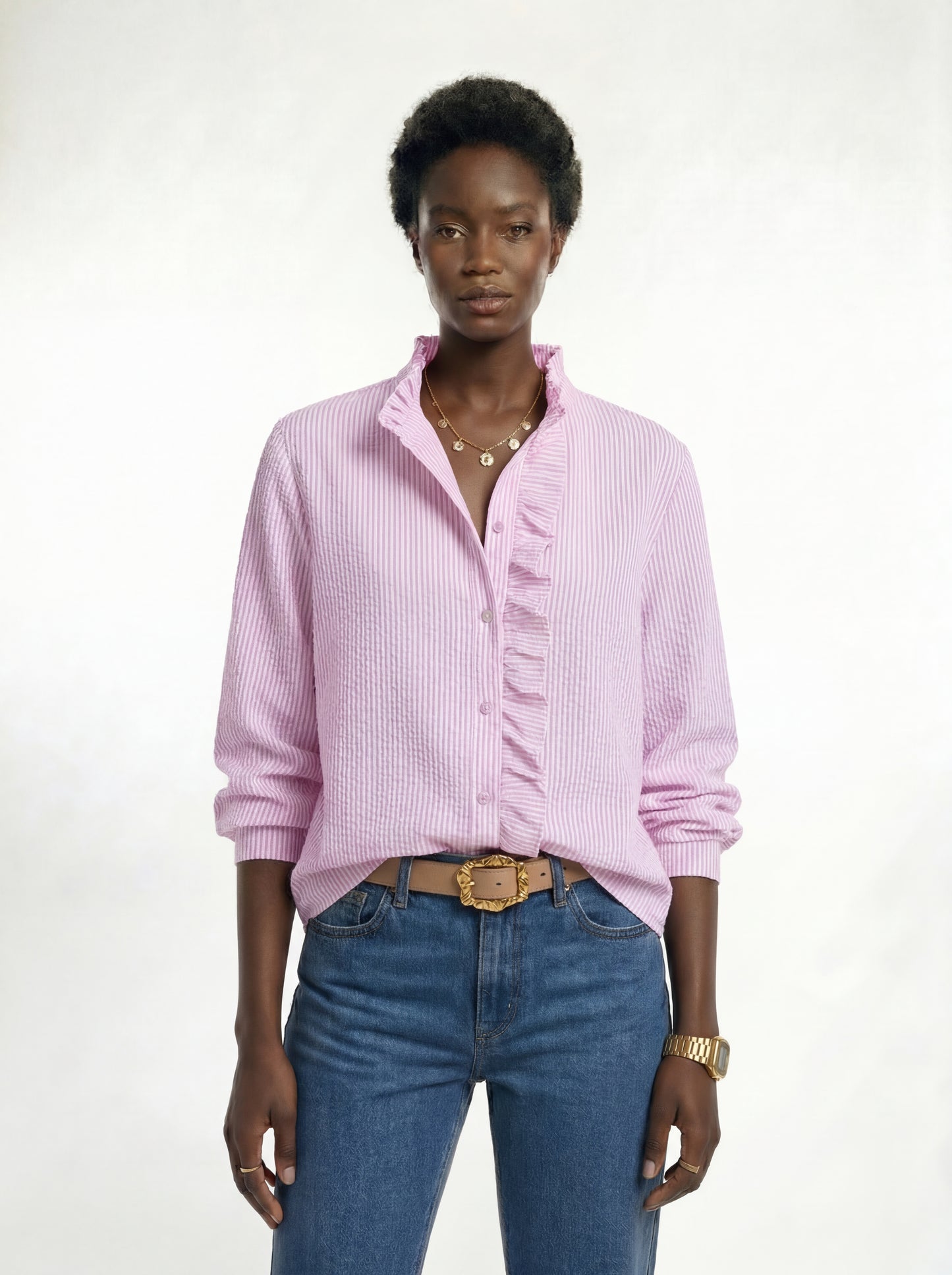 Blusa Elegante con Volantes LiaVoss