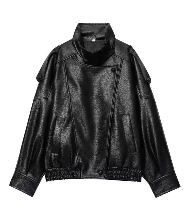 Cazadora Oversize de Piel LiaVoss