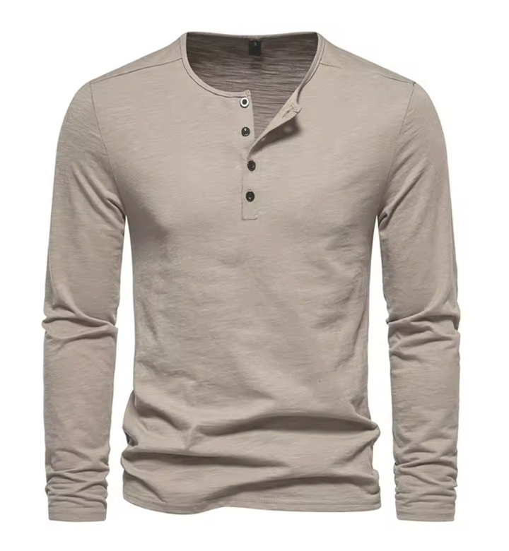 Camiseta LiaVoss de Manga Larga con Botones