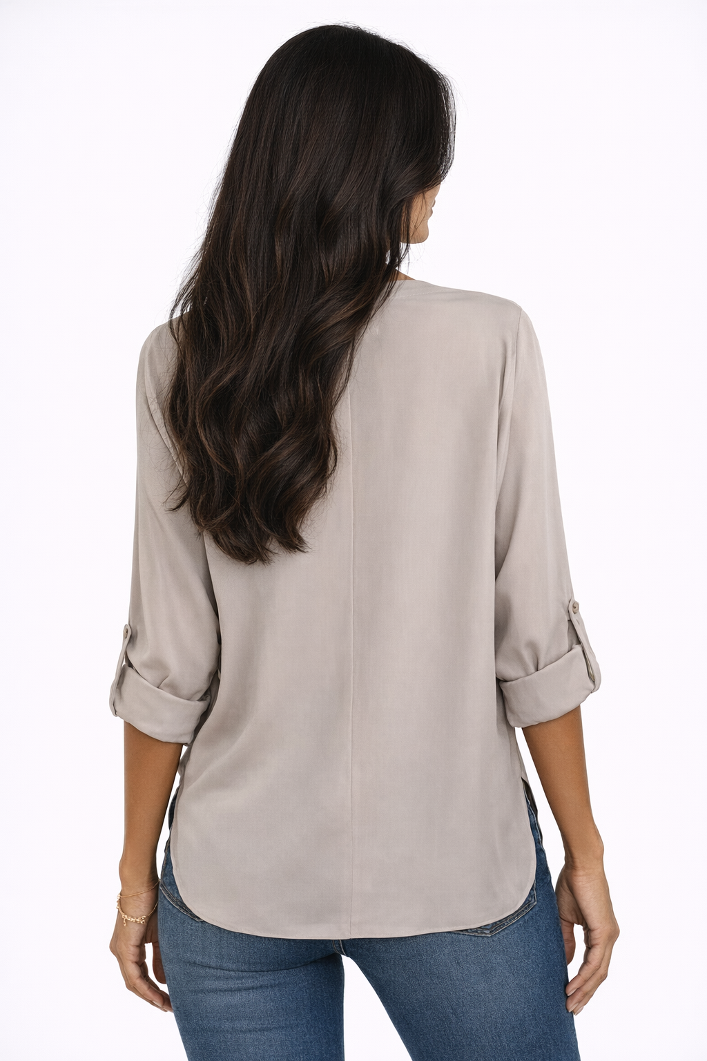 Blusa LiaVoss Casual de Manga Larga con Escote en V