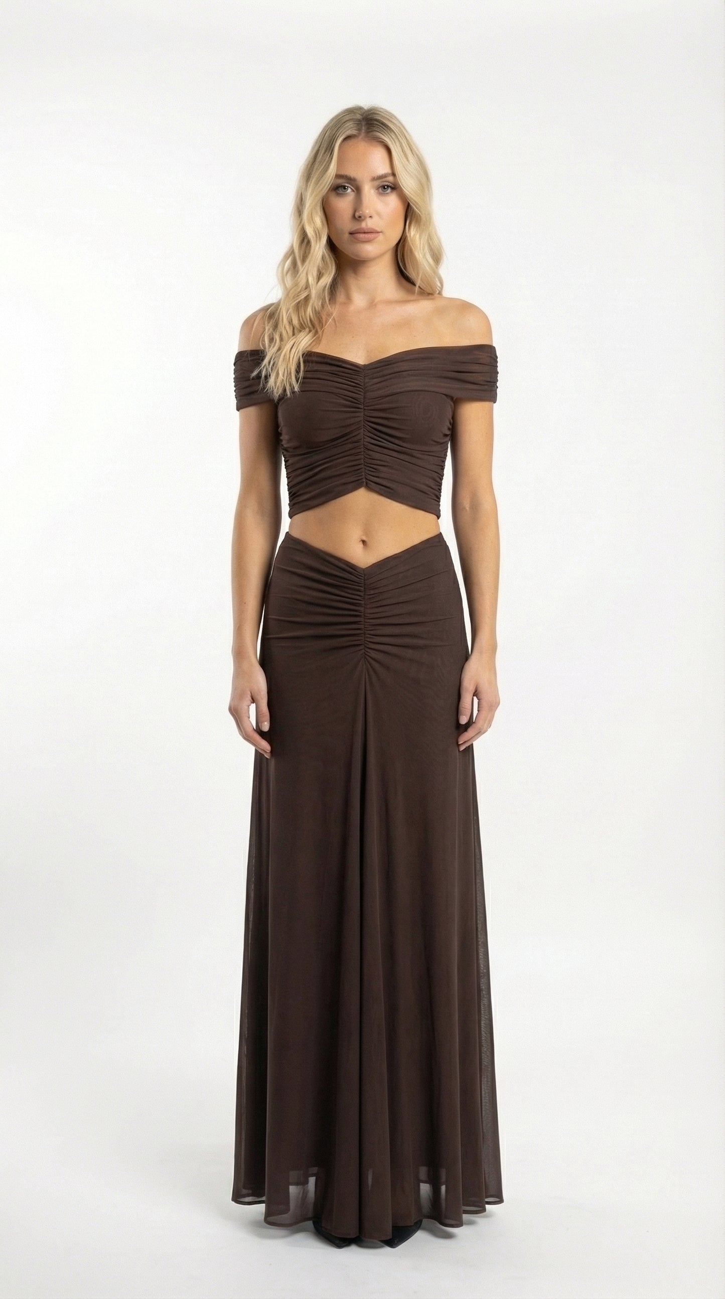 Vestido Largo LiaVoss Cut-Out Drapado
