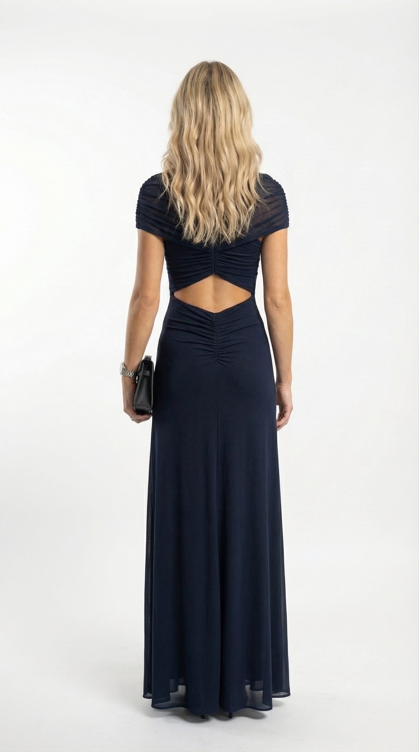 Vestido Largo LiaVoss Cut-Out Drapado